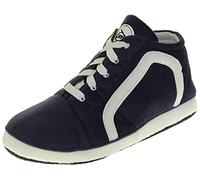 Dunlop Mens High Top Sneaker Warm Fleece Novelty Slippers Trainer Slipper Boots Black Blue Red Size UK 8 9 10 11 12 UK
