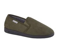 Dunlop Mens Jethro Twin Gusset Slip-On Slippers Olive 8 UK