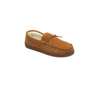 Dunlop Men's 'Joshua' Mocassin Leather Slippers in Tan | Size: 9 Dunlop Tan 9