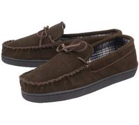 Dunlop Mens Joshua Shaun Leather Moccasin Slippers - - Size: 12