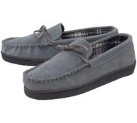 Dunlop Mens Joshua Shaun Leather Moccasin Slippers - - Size: 9