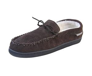 DUNLOP Mens Joshua Suede Warm Comfy Moccasin Slippers