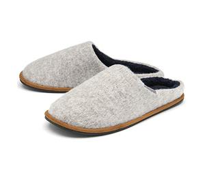 DUNLOP MENS JULIAN MULE SLIPPERS MTO - Light Grey - UK 9