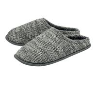 DUNLOP Mens Knitted Mule Slippers - Grey - UK 12