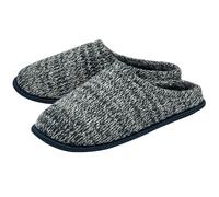 DUNLOP Mens Knitted Mule Slippers - Navy - UK 12