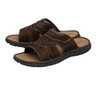 DUNLOP Mens Leather Sandals Open Toe Cushioned In Sock Walking Mules Summer Shoes Flip Flop