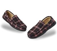 Dunlop Moccasins Loafers Faux Sheepskin Slippers with Rubber Sole for Men