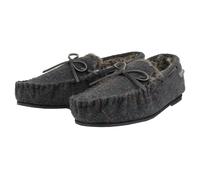 Dunlop Mens Moccasin Slippers with Memory Foam - 7 UK - Black