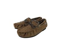 Dunlop Men's Moccasin Slippers with Memory Foam in Beige | Size: 11 Dunlop Beige 11