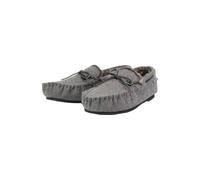 DUNLOP MENS HERRINGBONE MOCCASIN - Grey - UK 8
