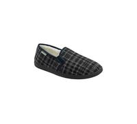 Dunlop Men's Navy-Check 'Cedar' Full Shoe Slippers in Navy | Size: 12 Dunlop Navy 12