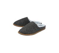 Dunlop Mens Plush Lined Mule Slippers With Memory Foam - 10 UK - Dark Grey