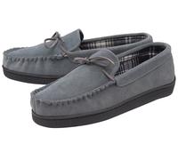 Dunlop Mens Joshua Shaun Leather Moccasin Slippers - - Size: 10