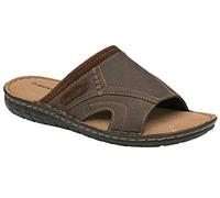 DUNLOP Mens Sandals Memory Foam Touch Fastening Open Toe Flip Flop Mules Summer Shoes (Kevin Brown, 7) …