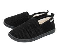 DUNLOP Mens Slip On Elasticated Slippers - Black - UK 7