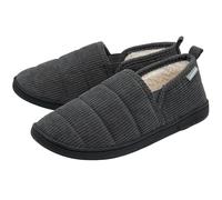DUNLOP Mens Slip On Elasticated Slippers - Grey - UK 9