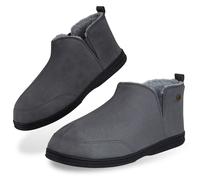 Dunlop Men's Slippers, Memory Foam Boot Slippers with Rubber Sole, Gifts for Men