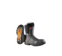 DUNLOP Snugboot Heavy Duty Calf Men's and Women's Wellington Boots - Waterproof, Lightweight and Durable with Composite Safety Toe Cap - Grey - Size 37 EU