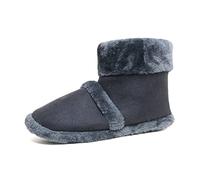 DUNLOP Men's Snugg Warm Fairisle Knit Design Slipper Boot (Charcoal, uk_footwear_size_system, adult, men, numeric_range, medium, numeric_11, numeric_12), 11/12 UK, DMH