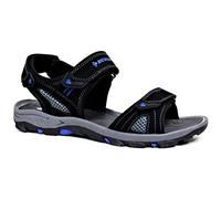 DUNLOP Men's Sports Beach Trekking Walking Hiking Hook & Loop Sandals Sizes 7-12 (9 UK, Black Royale)