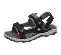 Dunlop MENS SPORTS WALKING TOUCH CLOSE STRAP SUMMER SANDALS SIZE UK 6-12 (Black Grey, numeric_9)