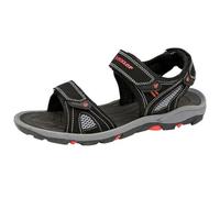 DUNLOP MENS SPORTS WALKING TOUCH CLOSE STRAP SUMMER SANDALS SIZE UK 6-12 (Black Red Blk, UK Footwear Size System, Adult, Men, Numeric, Medium, 11)