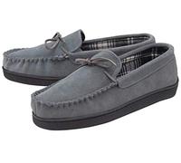 Mens Joshua Shaun Leather Moccasin Slippers - 10