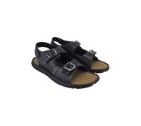 Dunlop Men's Summer Beach Leather Sandals in Black | Size: 7 Dunlop Black 7