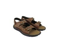 Dunlop Men's Summer Beach Leather Sandals in Brown | Size: 7 Dunlop Brown 7
