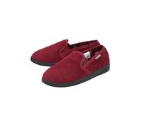 Dunlop Mens Tartan Lined Slippers With Memory Foam - 10 UK - Burgundy