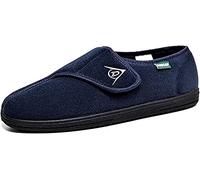 DUNLOP Men's Touch Fastening Adjustable Comfort Washable Slippers Sizes 6-12 (Navy 7)