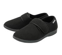 DUNLOP Mens Touch Fastening Slippers - Black - UK 12