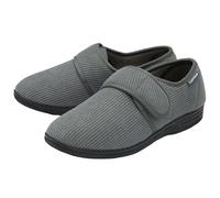 DUNLOP Mens Touch Fastening Slippers - Grey - UK 11