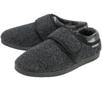 Dunlop Men's Orthapedic Easy Close Velcro Slippers in Grey | Size: 7 Dunlop Grey 7