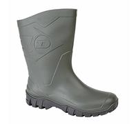 Dunlop Mens/Womens Dee Calf Half Length Wellington Boots Green 6 UK