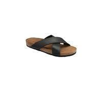 Dunlop Men's 'Zayn' Leather Open-Toe Sandals in Black | Size: 10 Dunlop Black 10