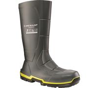 DUNLOP MetGuard S5 Wellington Boot - Unisex, Antistatic and Lightweight, Chemical Resistant Work Wellies with Steel Toe Cap, Acifort, Dark Grey/Black - EU39, UK6