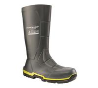 DUNLOP MetGuard S5 Wellington Boot - Unisex, Antistatic and Lightweight, Chemical Resistant Work Wellies with Steel Toe Cap, Acifort, Dark Grey/Black