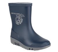 Dunlop Mini Childrens Unisex Elephant Wellington Boots Blue FS2808