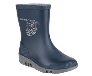 Dunlop Mini Childrens Unisex Elephant Wellington Boots Blue FS2808