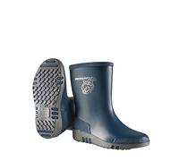 DUNLOP Mini - Unisex Kids Wellington Elephant Pattern Calf High Fashion Rain Boots, Navy Blue/Grey, Waterproof and Chemical Resistant PVC Wellies for Outdoor and Gardening - EU21, UK4