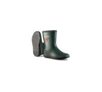 DUNLOP Mini - Unisex Kids Wellington Elephant Pattern Calf High Fashion Rain Boots, Heritage Green/Black, Waterproof and Chemical Resistant PVC Wellies for Outdoor and Gardening - EU23, UK6