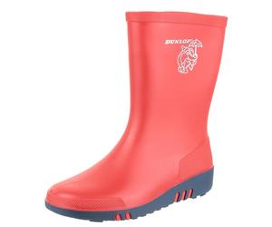 Dunlop Mini Wellington Red/bl 100% Waterproof, Keep little feet completely dry