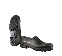 DUNLOP Monocolour - Unisex Safety Clog Easy Slip-on Short Protective Shoes, Black, CE Certified Waterproof and Chemical Resistant PVC Work Wellies for Outdoor and Gardening - EU47, UK12