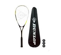 Dunlop Nanomax Lite Squash Racket with 3 Squash Balls