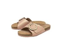 DUNLOP Leather Metallic Nisha Slip-On Mule Sandals (Rose Gold, UK Footwear Size System, Adult, Women, Numeric, Medium, 3)