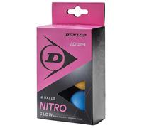 Dunlop Nitro Glow 6 Table Tennis Balls multicoloured Recreational Player Tr