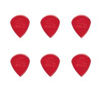 Jim Dunlop 47P3N Nylon Jazz Pick Player Pack (Pack of 6), Red, 1.38mm