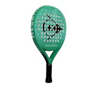 DUNLOP Padel Bat Megamax Silver/Black/Green - Round Shape Graphite Frame - Medium Balance Pro EVA Core - For Beginners