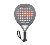 DUNLOP Padel Bat Nanomax Pro - Hybrid Shape Graphite Frame - Medium Balance Pro EVA Core - For Regular/Advanced Players, GREY/ORANGE/WHITE